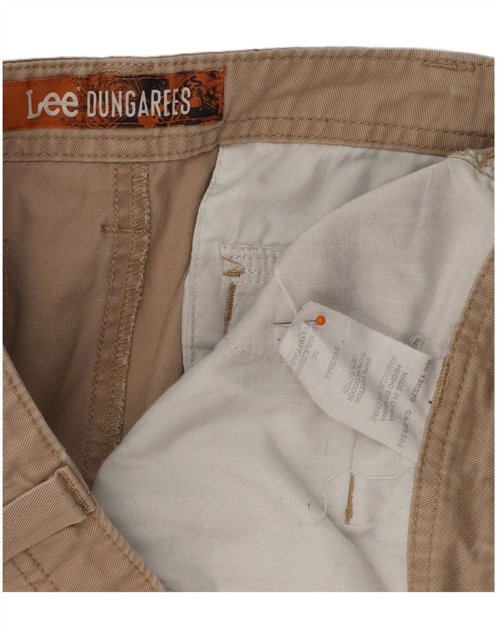 LEE Mens Dungarees Cargo Shorts W36 Large  Brown Cotton