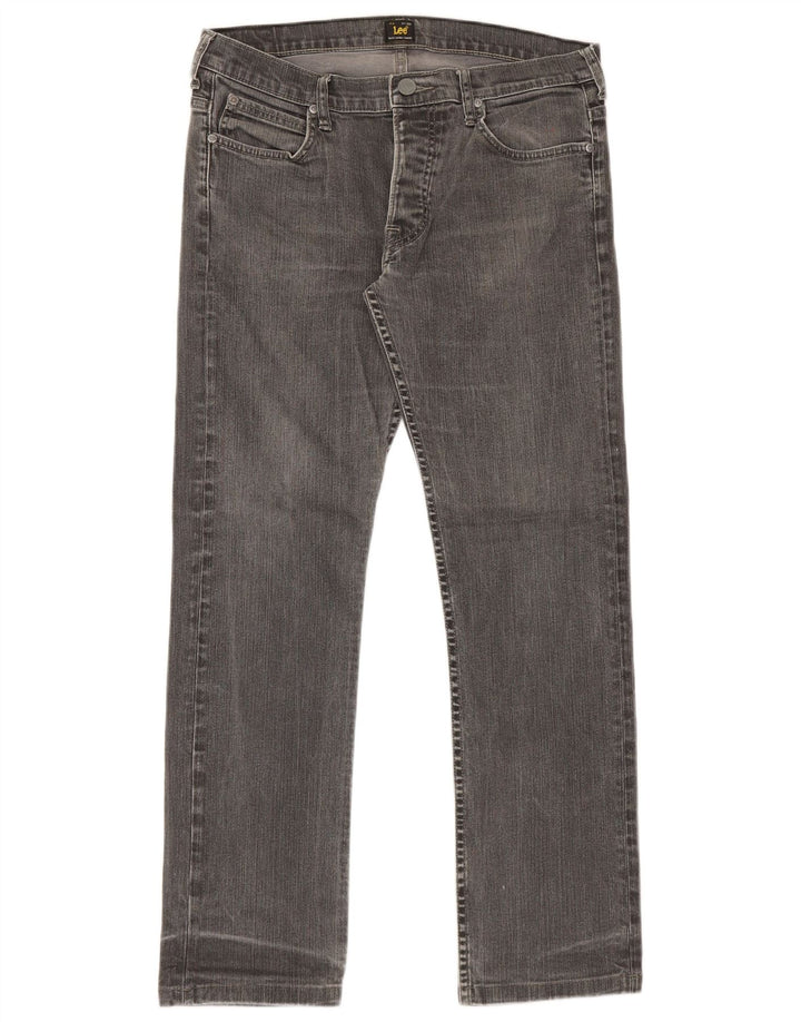 Lee Mens Powell Straight Jeans W34 L30 Γκρι βαμβακερό