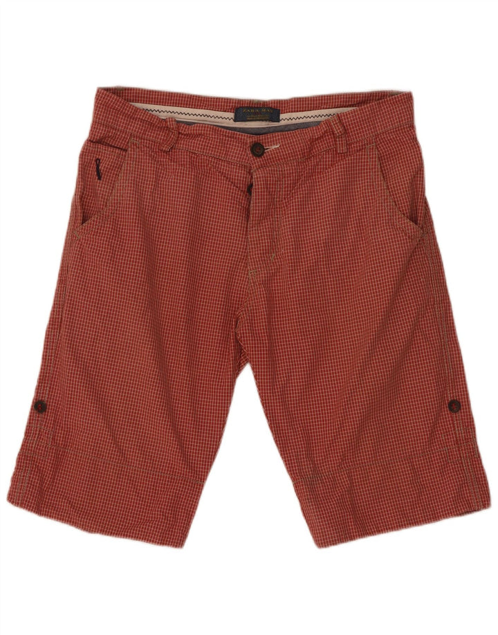 Zara Ανδρικό σορτς Chino EU 42 Large W32 Κόκκινο βαμβακερό