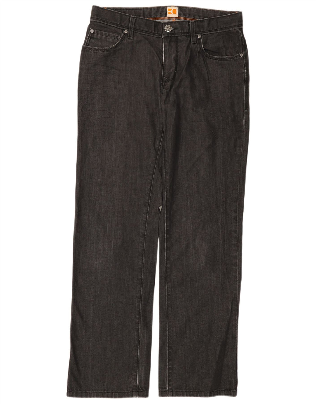 HUGO BOSS Γυναικείο ίσιο τζιν W33 L32 Γκρι βαμβακερό