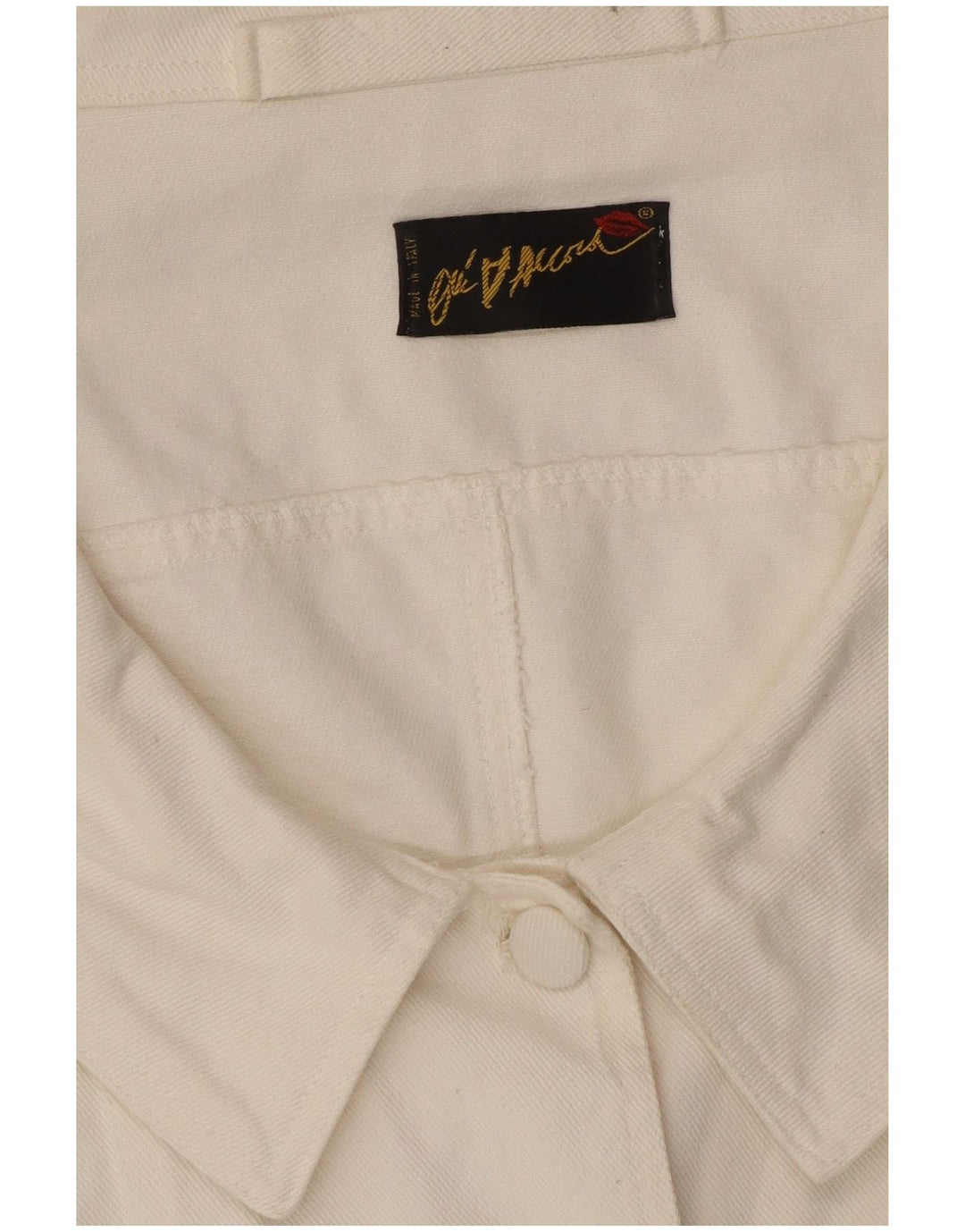 Vintage γυναικείο κοντομάνικο μπλούζα UK 12 Medium White