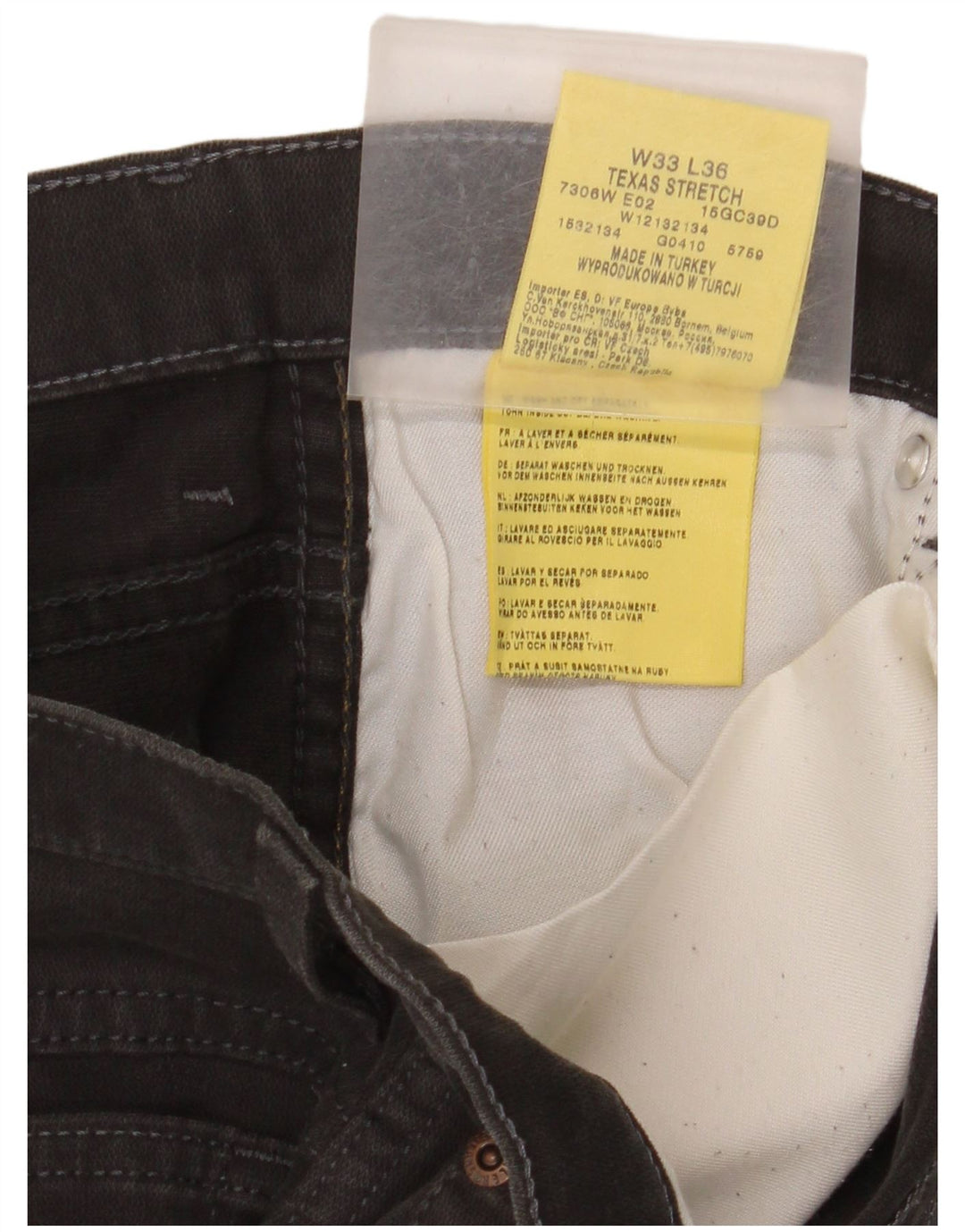 Ανδρικό τζιν ίσιο Wrangler Texas Stretch W33 L32 Μαύρο βαμβακερό