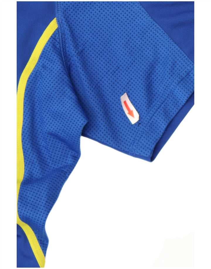 Ανδρικό T-Shirt με φερμουάρ Adidas Top Medium Blue Polyester