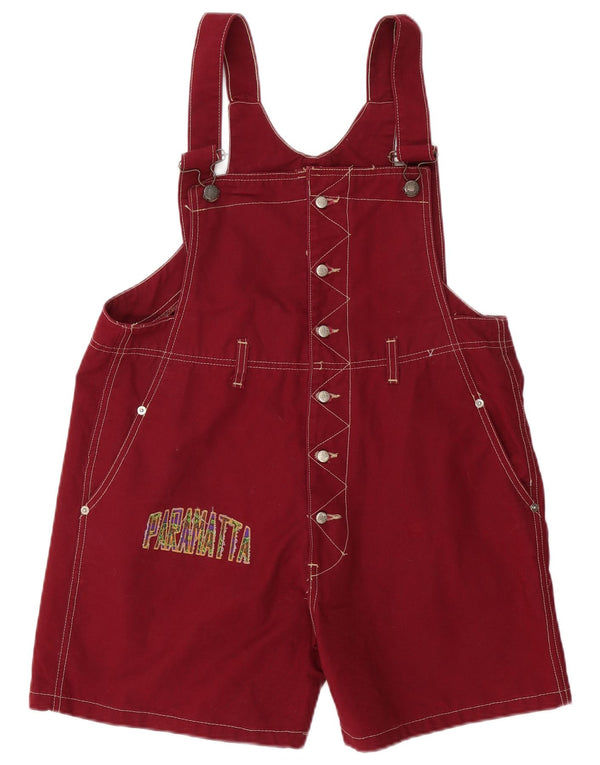 Vintage γυναικείο γραφικό σορτς Dungarees W38 XL μπορντό