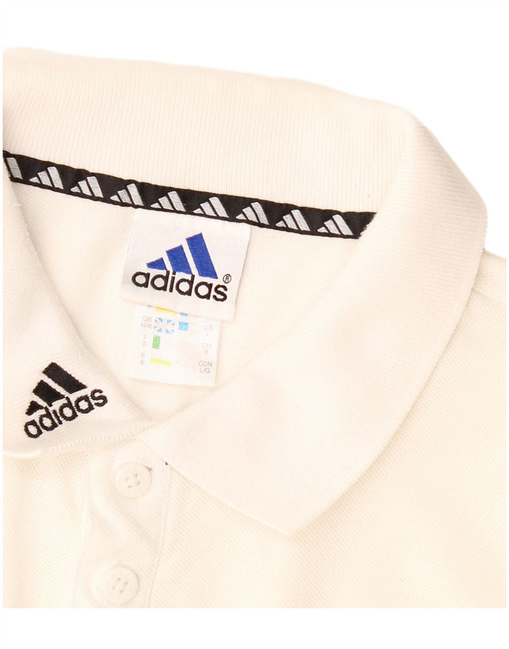 Ανδρικό πουκάμισο Adidas Polo μεγάλο λευκό βαμβακερό