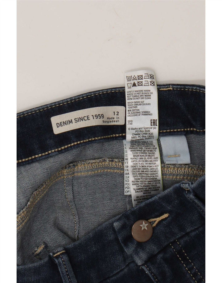 Marks & Spencer Γυναικείο τζιν σορτς UK 12 Medium W32 Μπλε βαμβακερό