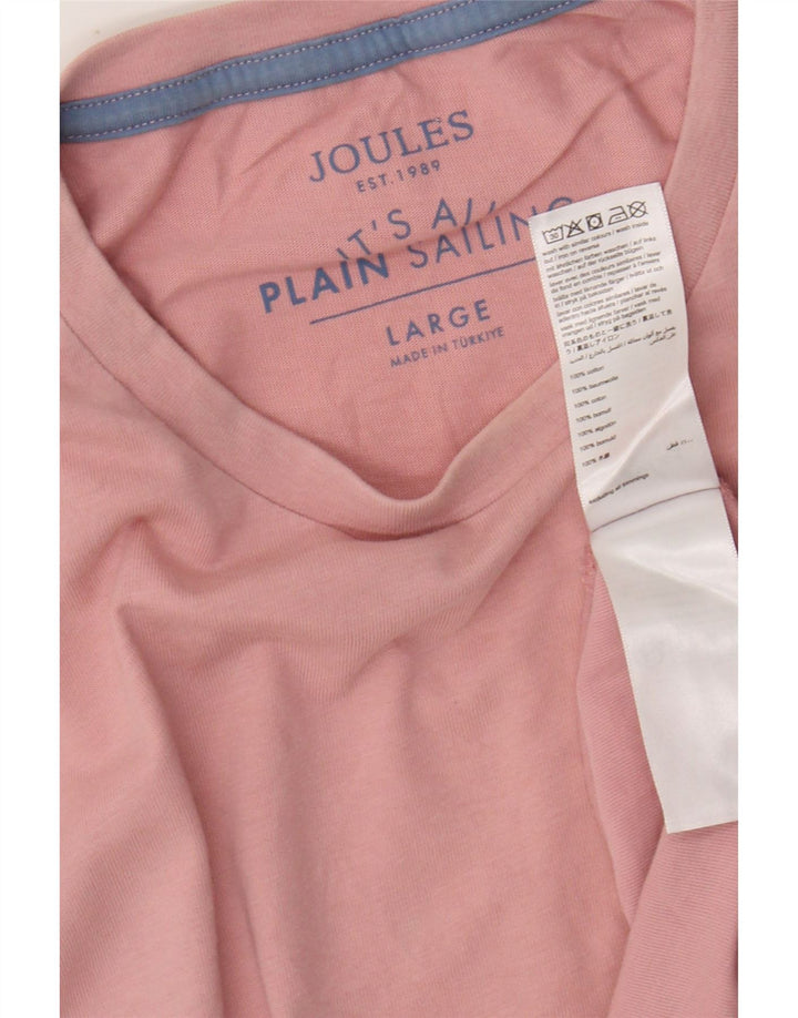 Ανδρικό T-Shirt JOULES Top μεγάλο ροζ βαμβακερό