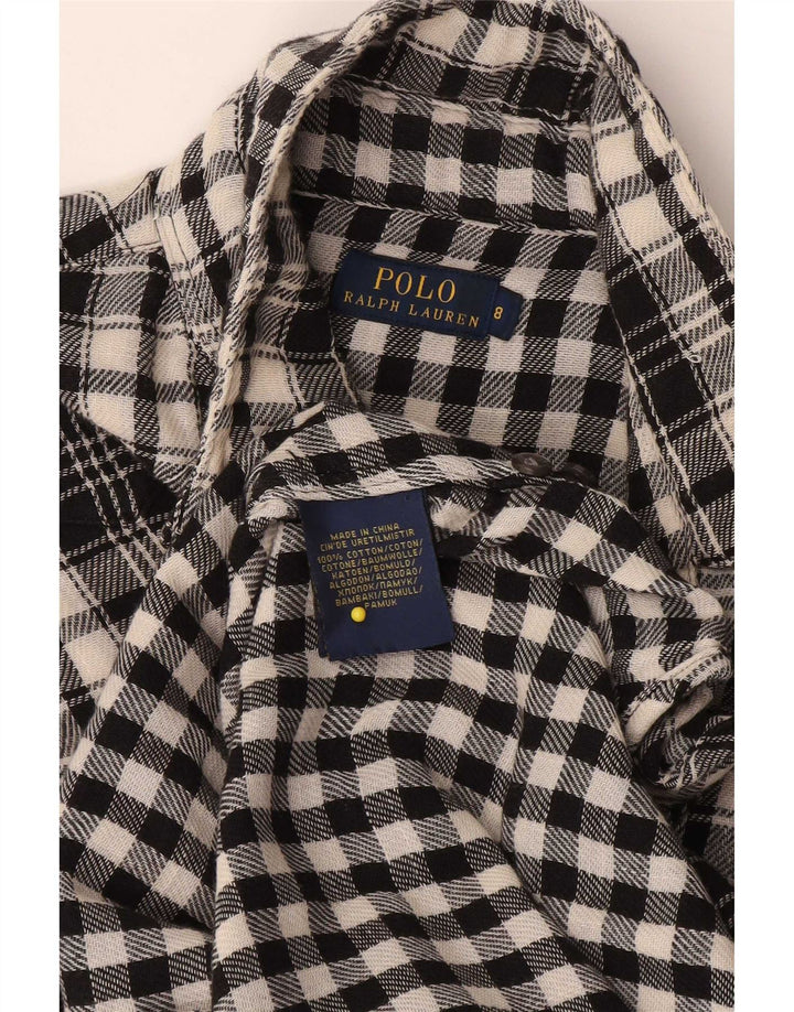 Πόλο Ralph Lauren Γυναικείο πουκάμισο US 8 Μεσαίο μαύρο βαμβάκι