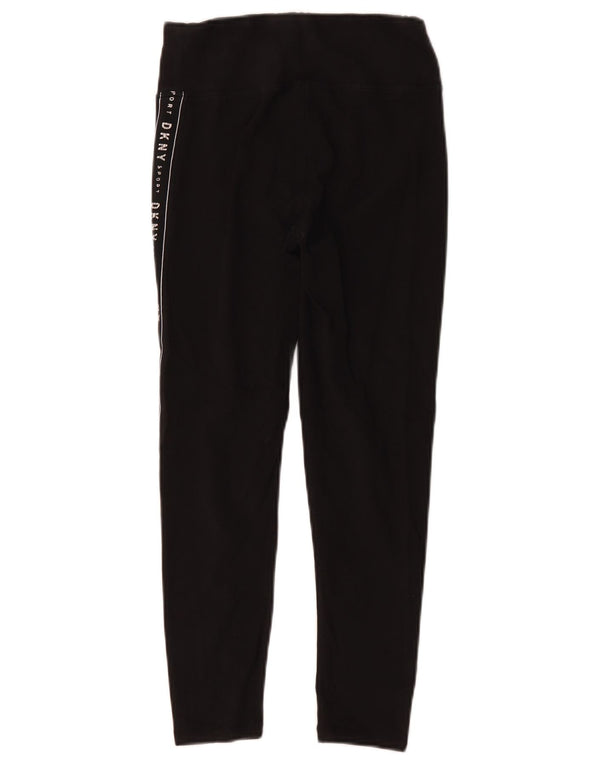 Γυναικεία γραφικά κολάν Dkny Crop UK 8 Small Black Cotton