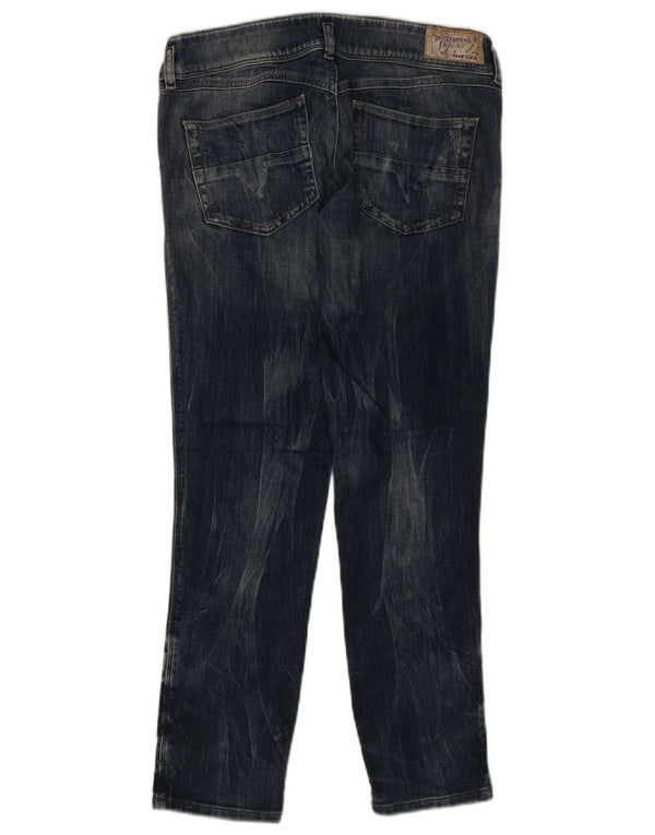 Diesel Womens Distressed Slim Jeans W29 L32 Navy Blue Cotton