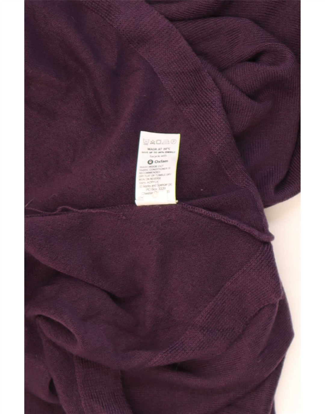 Marks & Spencer Γυναικείο Τοπ UK 14 Large Maroon Acrylic