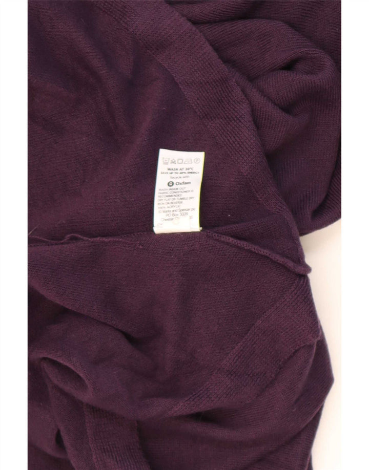 Marks & Spencer Γυναικείο Τοπ UK 14 Large Maroon Acrylic