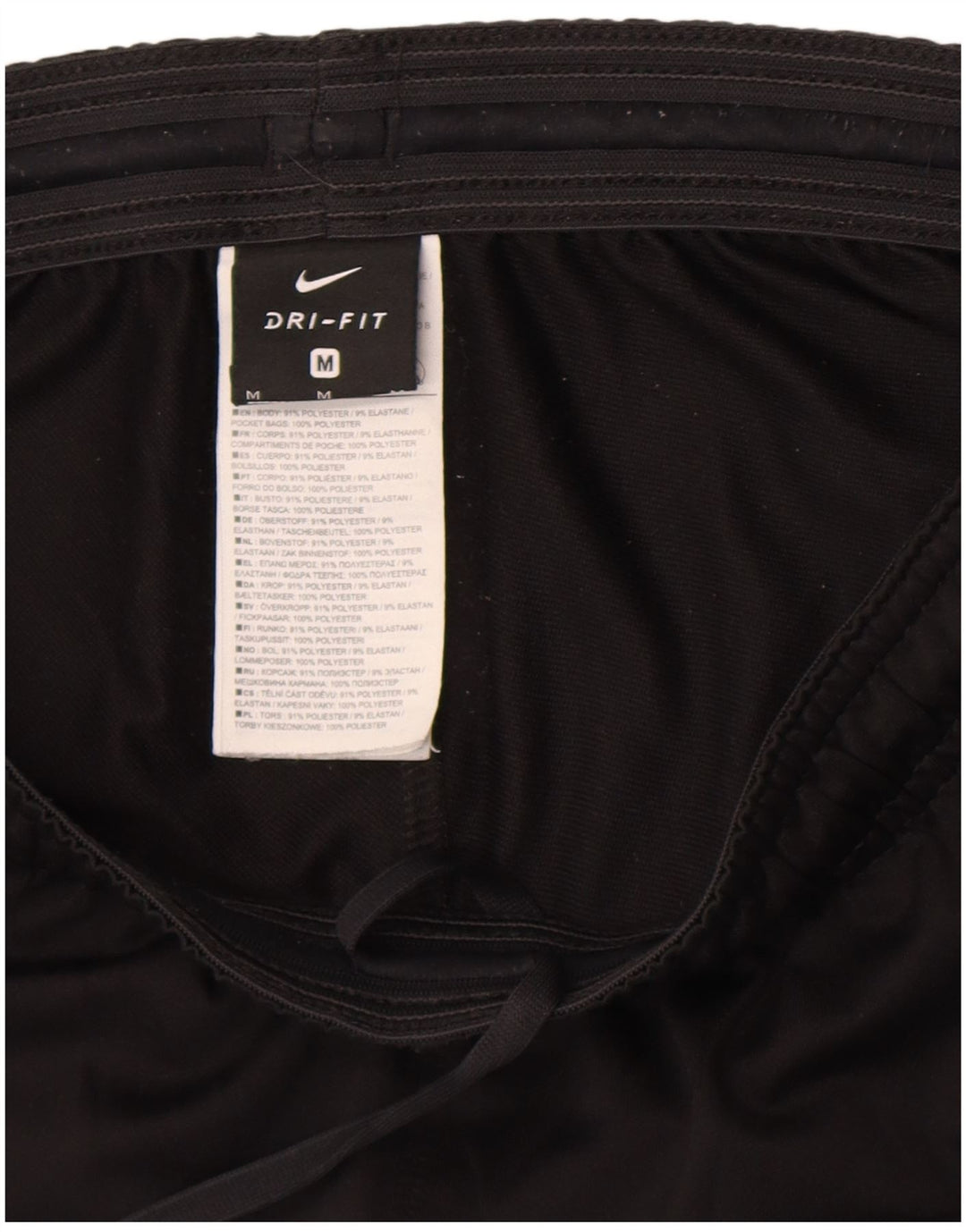Ανδρικές φόρμες Nike Dri Fit Παντελόνια μεσαίου μαύρου χρώματος πολυεστέρας