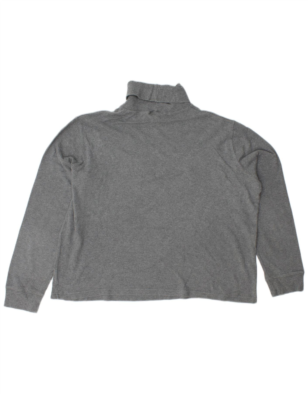 RALPH LAUREN Γυναικείο πουλόβερ με ρολό λαιμόκοψη UK 18 XL γκρι βαμβακερό