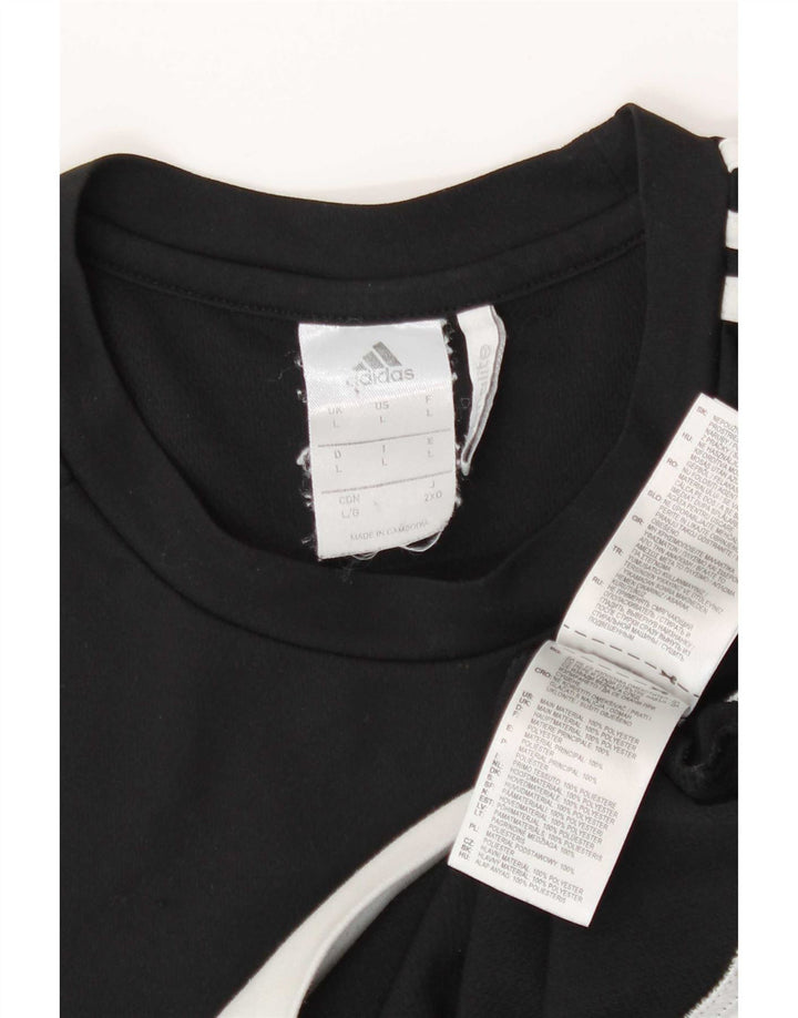 Adidas Ανδρικό T-Shirt Climalite Top Large Black Colourblock Πολυεστέρας