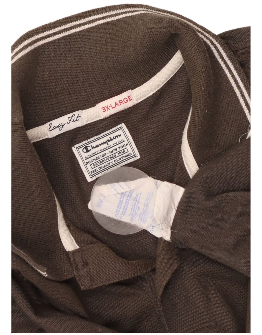 Ανδρικό μπλουζάκι CHAMPION Easy Fit Polo 3XL Καφέ βαμβακερό