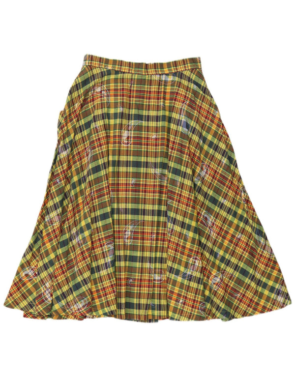 Vintage γυναικεία ψηλόμεση φούστα IT 42 Medium W26 Green Check
