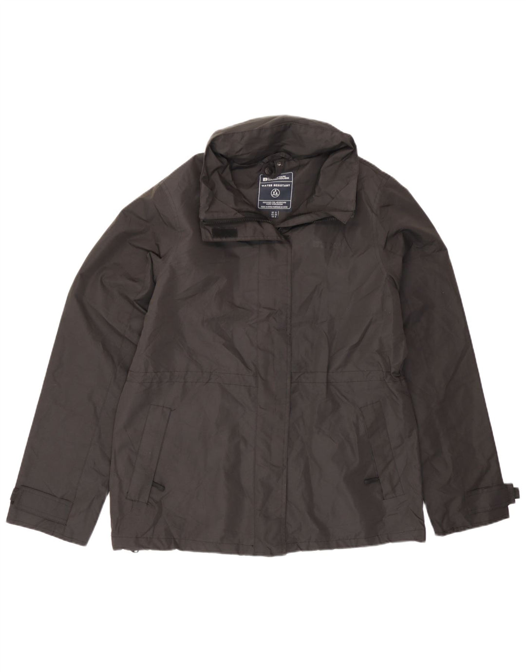 Mountain Warehouse Γυναικείο μπουφάν βροχής με κουκούλα UK 12 Medium Black Polyamide