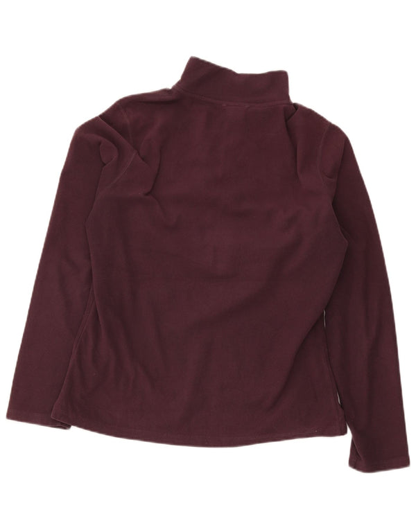 The North Face γυναικείο φερμουάρ Fleece Jumper UK 14 Large μπορντό πολυεστέρας