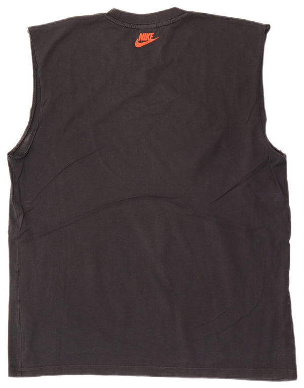 Ανδρικό γραφικό γιλέκο Nike UK 42/44, μεγάλο μαύρο βαμβακερό