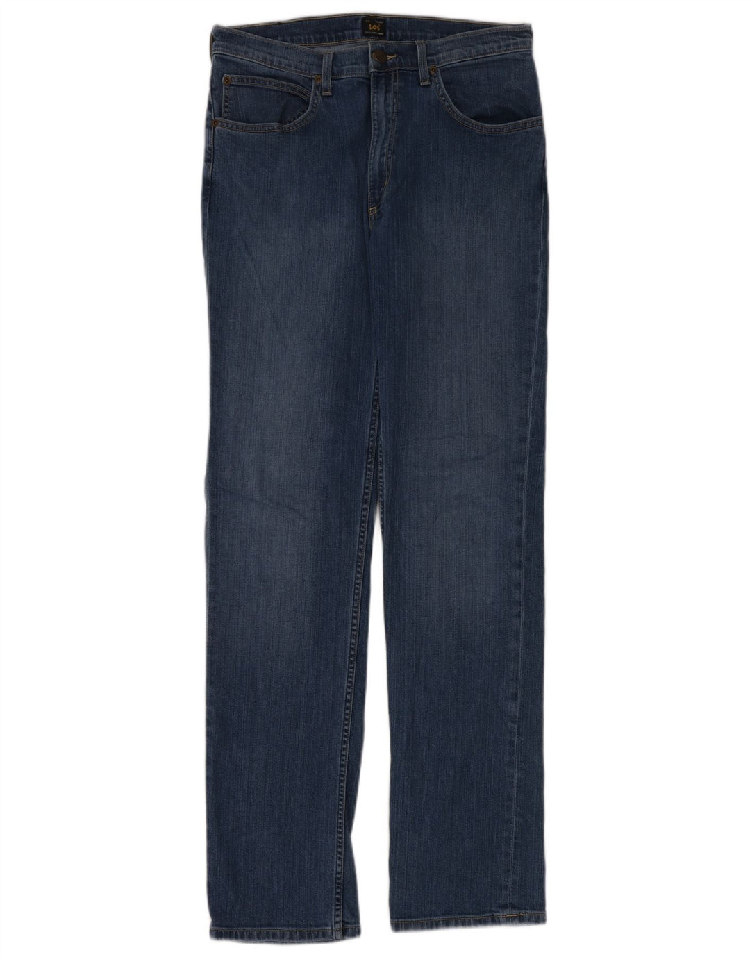Lee Womens Brooklyn Straight Jeans W33 L34 Blue Cotton