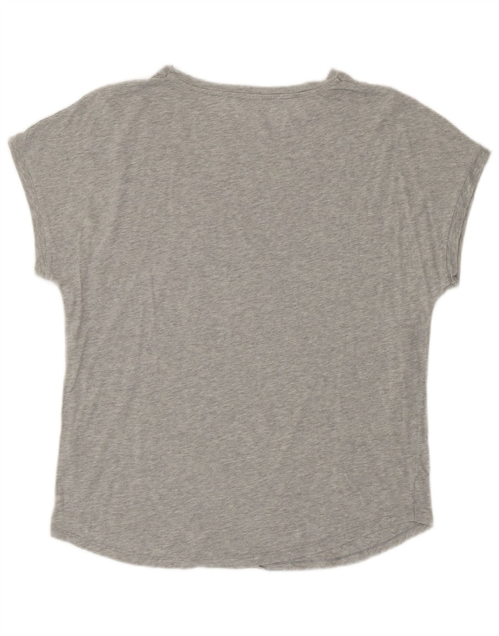 UNITED COLORS OF BENETTON Γυναικείο γραφικό T-shirt Top UK 14 Medium Grey