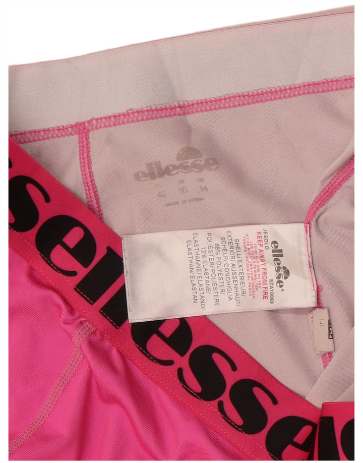 Ellesse Γυναικεία Γραφικά Κολάν UK 14 Μεγάλο Ροζ Χρώμα Πολυεστέρας