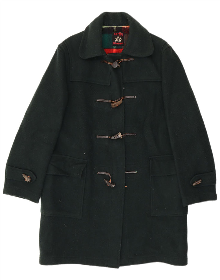 VINTAGE Γυναικείο Παλτό Duffle UK 18 XL Πράσινο