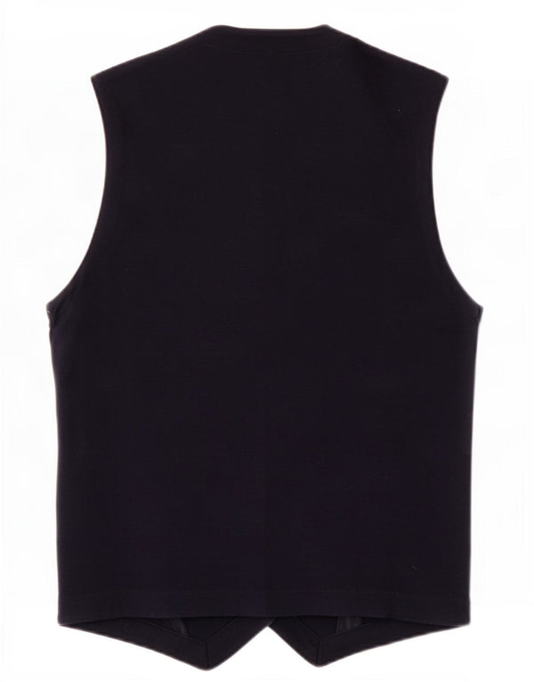Gran Sasso Mens Knit Double Breasted Waistcoat IT 50 Medium Navy Blue