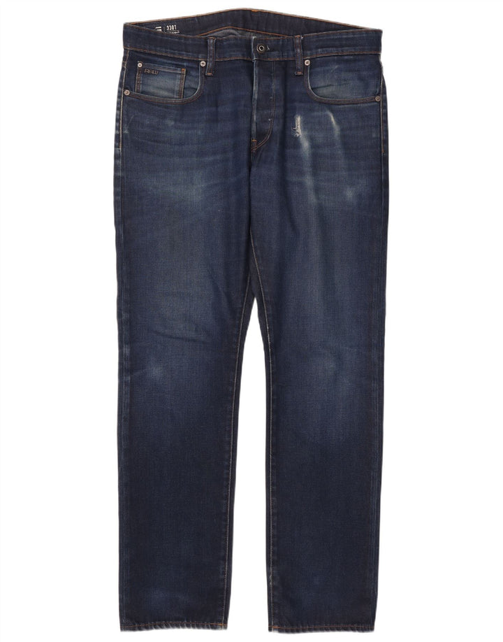 Ανδρικό Slim Jeans G-Star W38 L34 Navy Blue Cotton