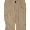 DKNY Womens Bermuda Cargo Shorts US 12 Large W34  Beige Cotton Vintage Dkny and Second-Hand Dkny from Messina Hembry 