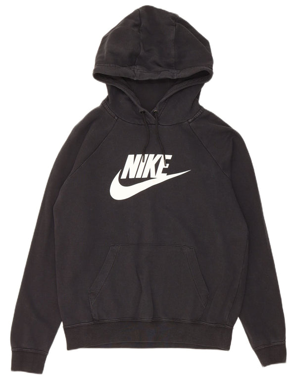 Ανδρικό γραφικό μπλουζάκι με κουκούλα Nike, μικρό μαύρο βαμβακερό