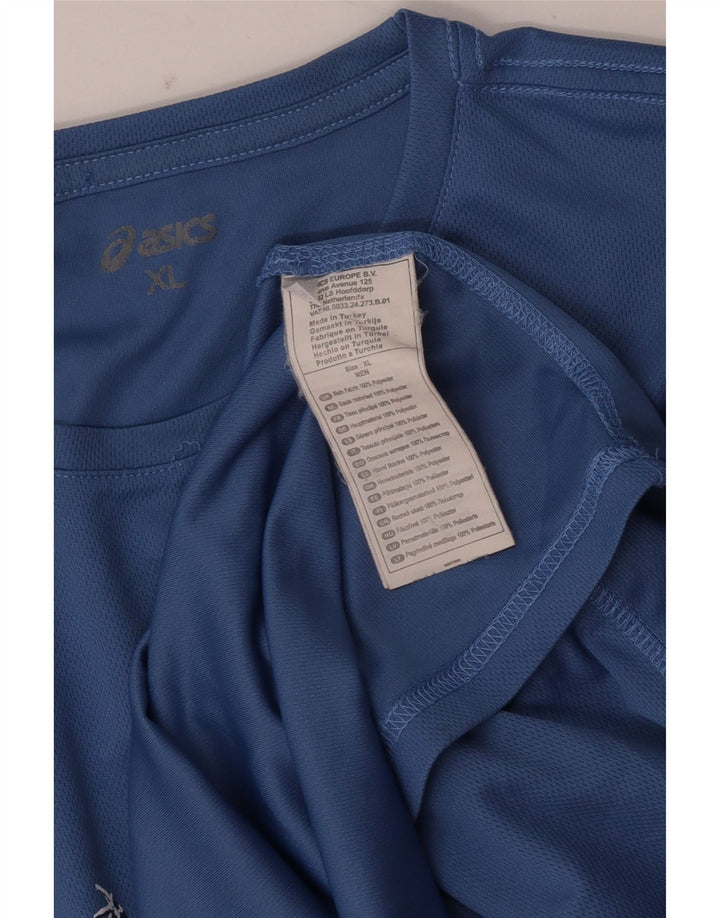 Ανδρικό γραφικό μπλουζάκι Asics Top XL Blue Polyester