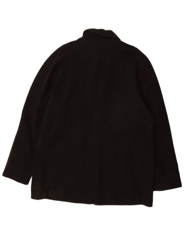 Ανδρικό παλτό Jaeger UK 42 XL Μαύρο βαμβακερό