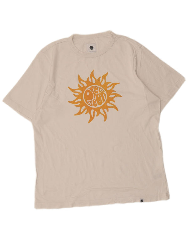 Ανδρικό γραφικό μπλουζάκι Pretty Green Top μεγάλο λευκό βαμβακερό