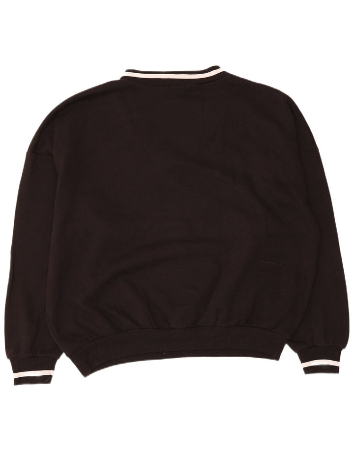 Prettylittlething Γυναικείο Γραφικό Φούτερ Jumper UK 10 Small Black