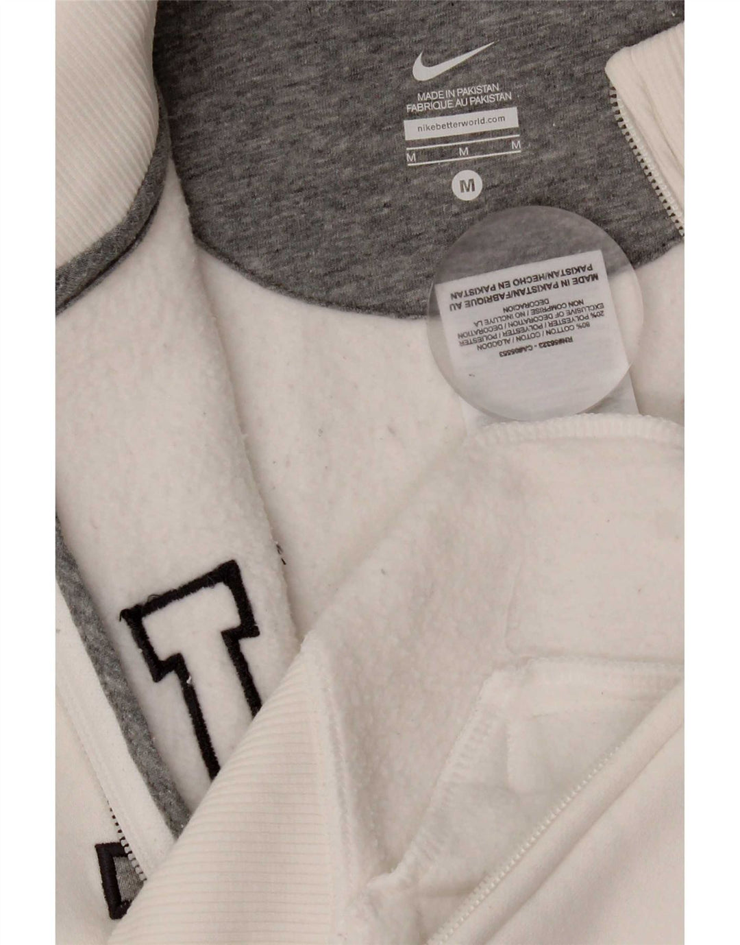 Γυναικεία φόρμα Nike Graphic Top Jacket UK 14 Μεσαίο λευκό βαμβακερό