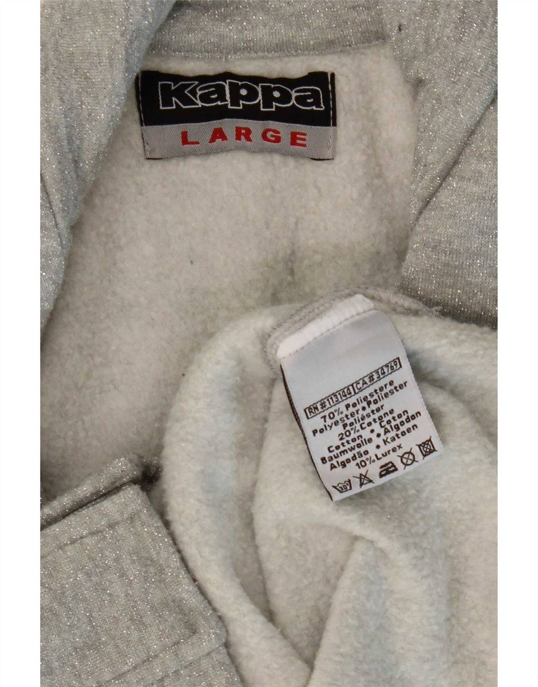 Kappa Γυναικεία αθλητική φόρμα Top Jacket UK 14 Large Grey Polyester