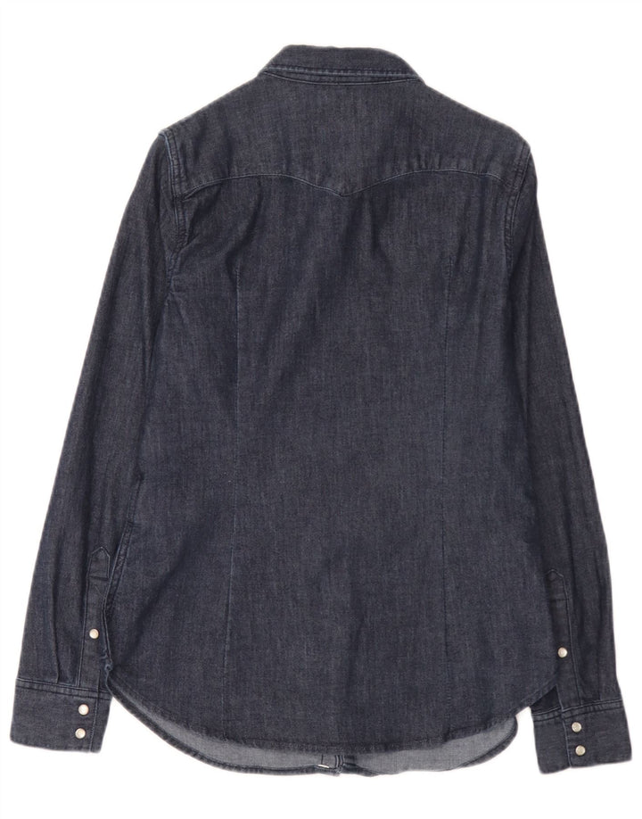 Levi's γυναικείο τζιν πουκάμισο UK 14 μεσαίου μπλε βαμβακερό