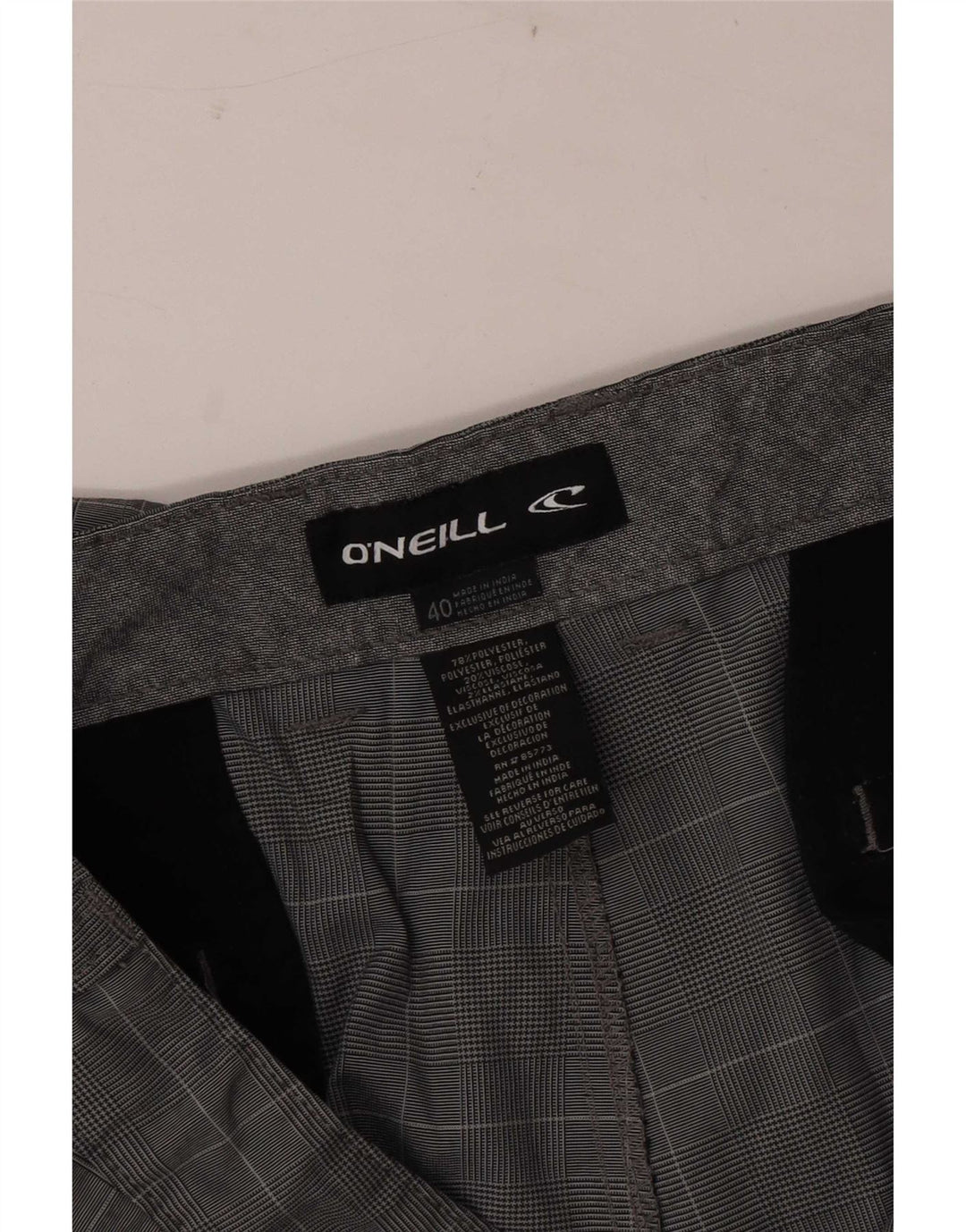 Ανδρικό σορτς Chino O'Neill W40 XL Grey Check Polyester