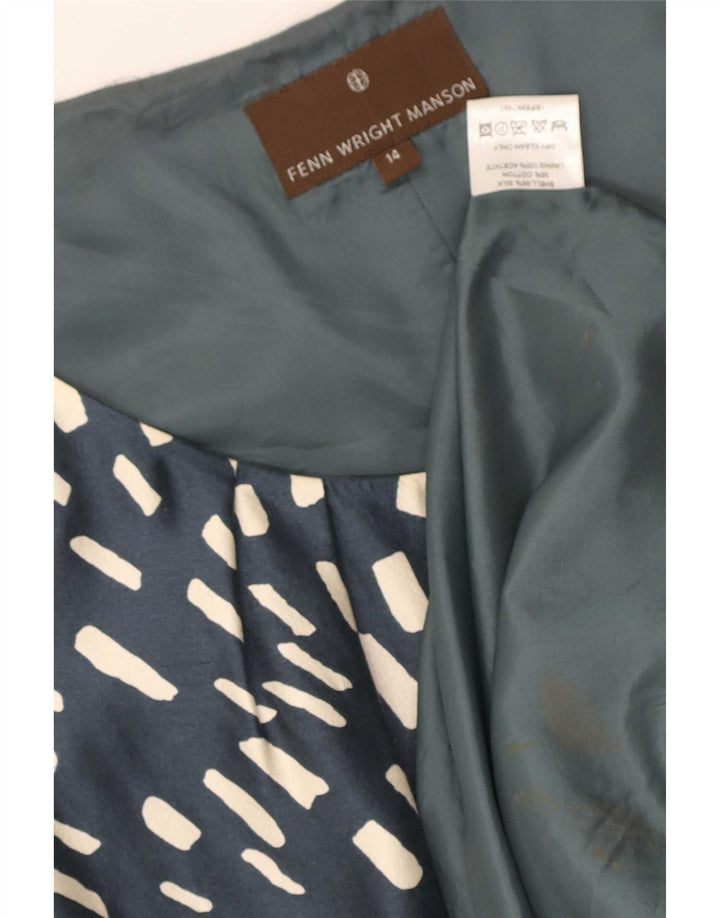 Γυναικείο φόρεμα Fenn Wright Manson UK 14 Medium Blue Geometric Silk