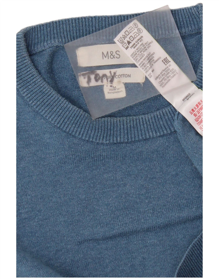Marks & Spencer Ανδρικό πουλόβερ με λαιμόκοψη, μεσαίο βαμβακερό