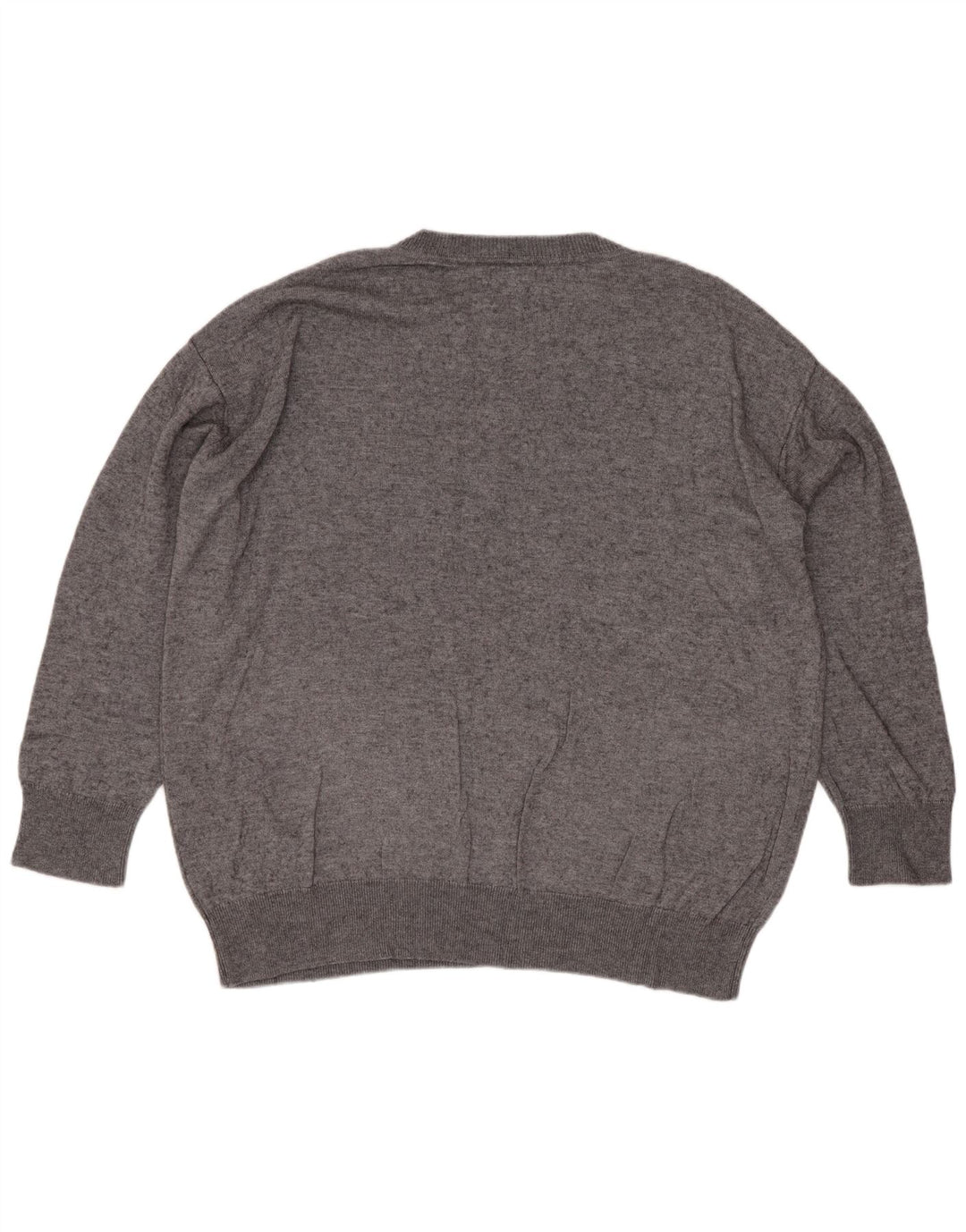Ανδρικό πουλόβερ Massimo Dutti Loose Fit Crew Neck Jumper Μικρό γκρι βισκόζη