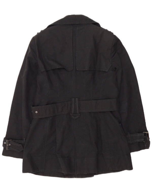 Zara Γυναικεία καμπαρντίνα UK 14 Large Black Cotton