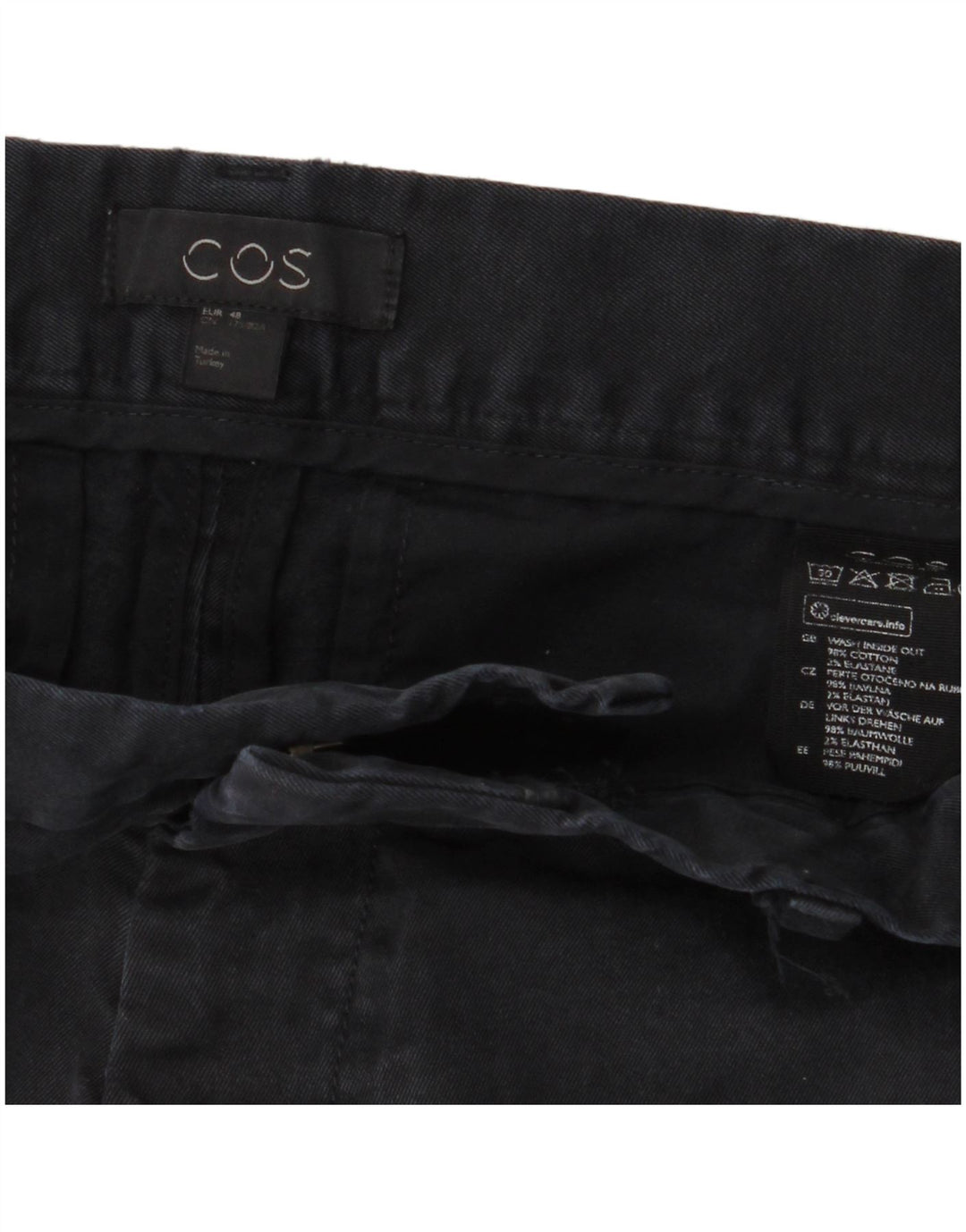 Ανδρικό παντελόνι Chino COS Slim EU 48 Medium W30 L31 Navy Blue Cotton