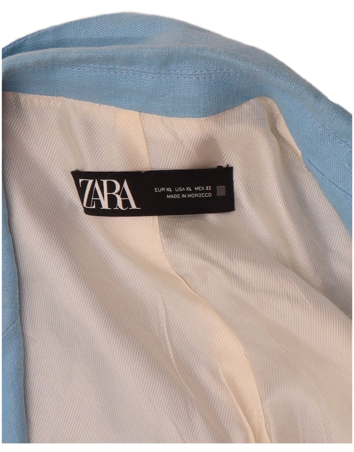 Zara Γυναικείο Open Blazer Jacket UK 18 XL Blue