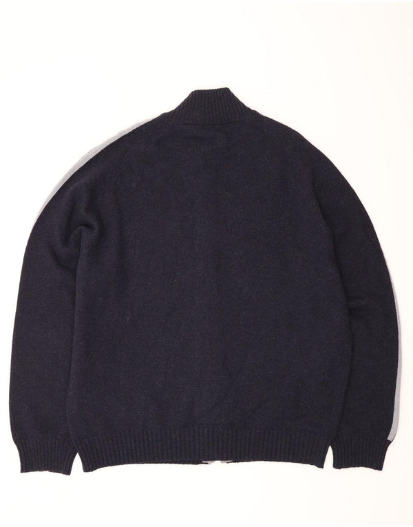 Ανδρικό πουλόβερ ζακέτα Henry Cottons 3XL Navy Blue Wool