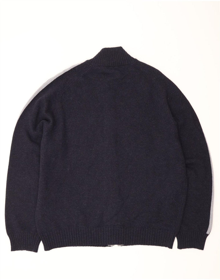 Ανδρικό πουλόβερ ζακέτα Henry Cottons 3XL Navy Blue Wool