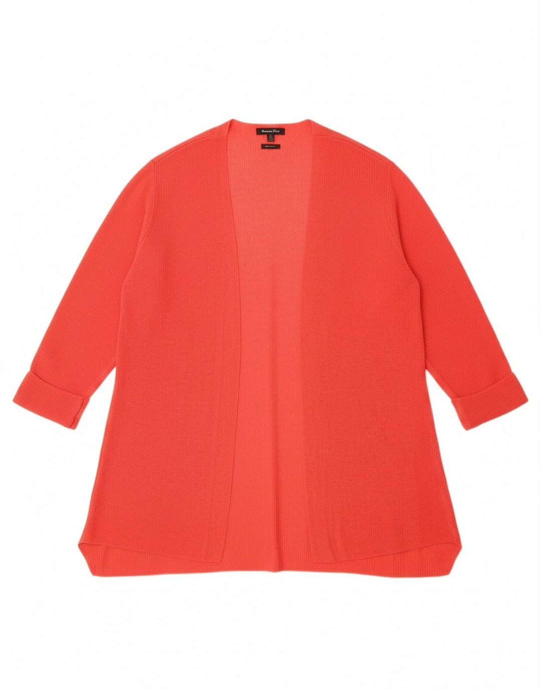 MASSIMO DUTTI Womens Open Cardigan Sweater UK 14 Medium Red