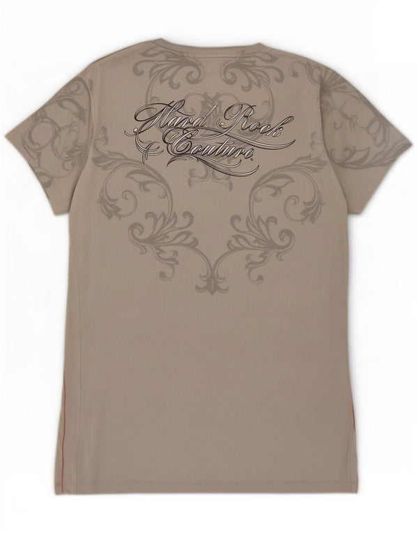 Hard Rock Cafe Womens Amsterdam Graphic T-Shirt Top UK 14 Medium Grey